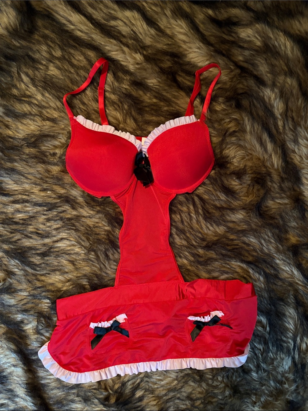 Santa Baby Sexy Apron Babydoll Lingerie Size Small
